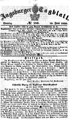 Augsburger Tagblatt Sonntag 19. Juni 1853