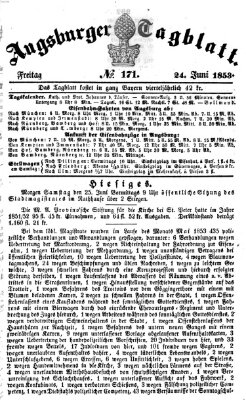 Augsburger Tagblatt Freitag 24. Juni 1853