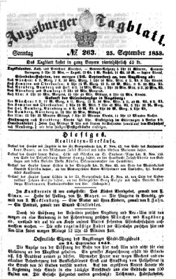 Augsburger Tagblatt Sonntag 25. September 1853