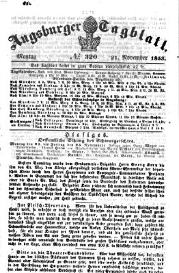 Augsburger Tagblatt Montag 21. November 1853