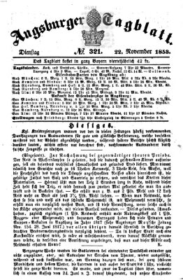Augsburger Tagblatt Dienstag 22. November 1853