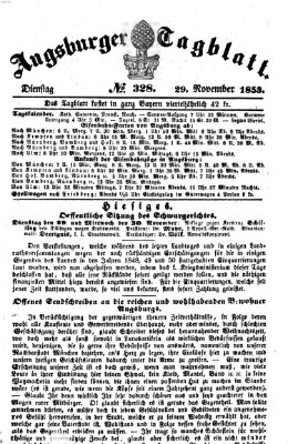 Augsburger Tagblatt Dienstag 29. November 1853