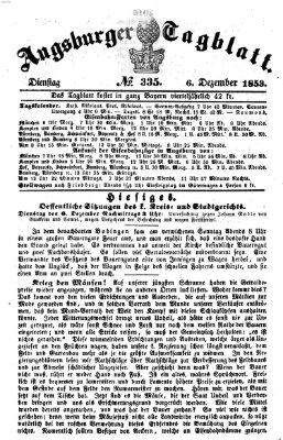 Augsburger Tagblatt Dienstag 6. Dezember 1853