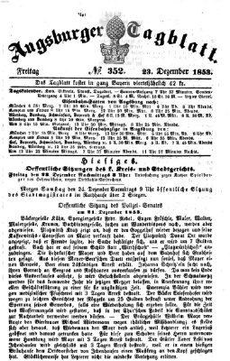 Augsburger Tagblatt Freitag 23. Dezember 1853