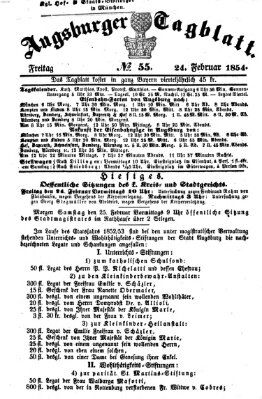 Augsburger Tagblatt Freitag 24. Februar 1854