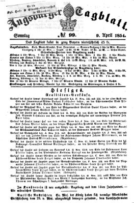 Augsburger Tagblatt Sonntag 9. April 1854