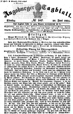 Augsburger Tagblatt Dienstag 20. Juni 1854