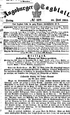 Augsburger Tagblatt Freitag 30. Juni 1854