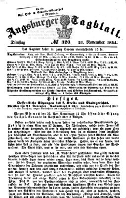 Augsburger Tagblatt Dienstag 21. November 1854