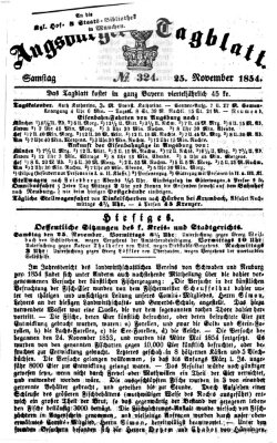 Augsburger Tagblatt Samstag 25. November 1854