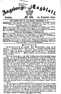 Augsburger Tagblatt Sonntag 10. Dezember 1854