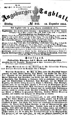 Augsburger Tagblatt Dienstag 12. Dezember 1854