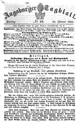 Augsburger Tagblatt Dienstag 23. Januar 1855