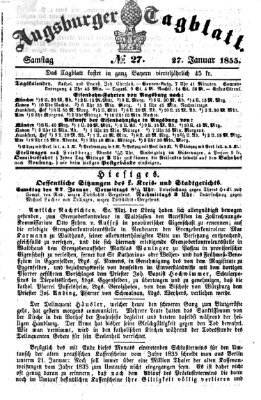 Augsburger Tagblatt Samstag 27. Januar 1855