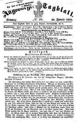 Augsburger Tagblatt Sonntag 28. Januar 1855