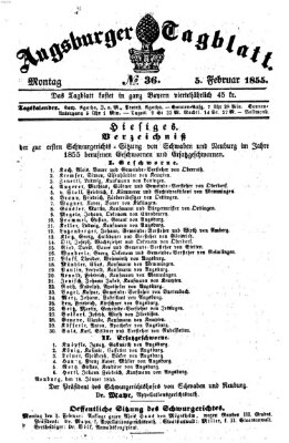 Augsburger Tagblatt Montag 5. Februar 1855