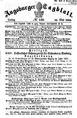 Augsburger Tagblatt Freitag 25. Mai 1855