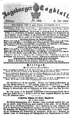 Augsburger Tagblatt Sonntag 8. Juli 1855