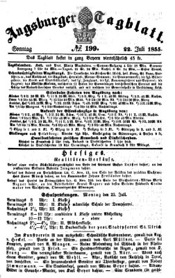 Augsburger Tagblatt Sonntag 22. Juli 1855