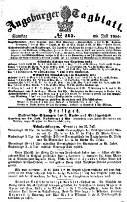 Augsburger Tagblatt Samstag 28. Juli 1855