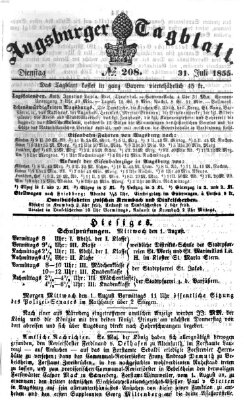 Augsburger Tagblatt Dienstag 31. Juli 1855