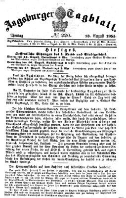Augsburger Tagblatt Montag 13. August 1855