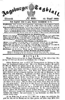 Augsburger Tagblatt Mittwoch 15. August 1855