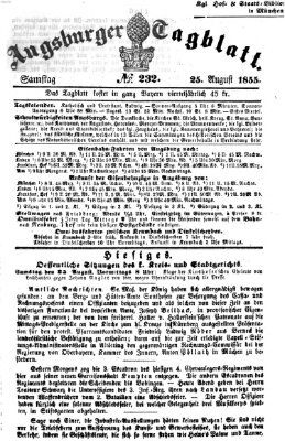Augsburger Tagblatt Samstag 25. August 1855