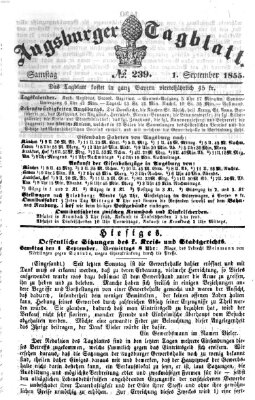 Augsburger Tagblatt Samstag 1. September 1855