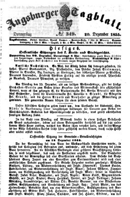 Augsburger Tagblatt Donnerstag 20. Dezember 1855