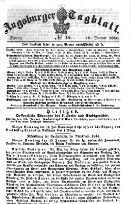 Augsburger Tagblatt Freitag 18. Januar 1856