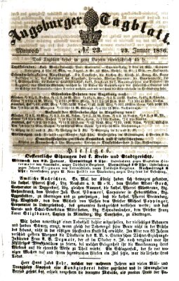 Augsburger Tagblatt Mittwoch 23. Januar 1856