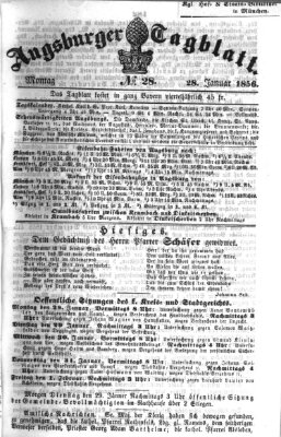 Augsburger Tagblatt Montag 28. Januar 1856