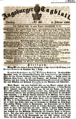 Augsburger Tagblatt Dienstag 5. Februar 1856