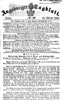 Augsburger Tagblatt Freitag 15. Februar 1856