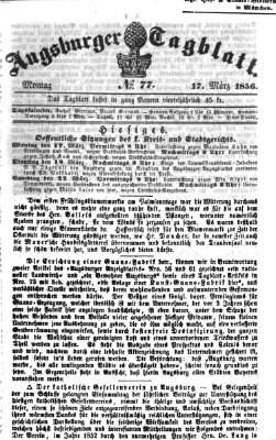 Augsburger Tagblatt Montag 17. März 1856