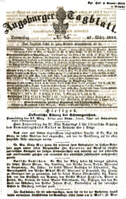 Augsburger Tagblatt Donnerstag 27. März 1856