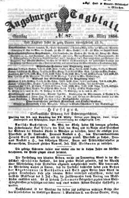 Augsburger Tagblatt Samstag 29. März 1856