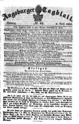 Augsburger Tagblatt Sonntag 6. April 1856