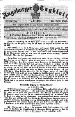 Augsburger Tagblatt Donnerstag 10. April 1856
