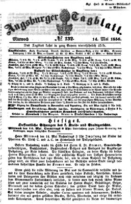 Augsburger Tagblatt Mittwoch 14. Mai 1856
