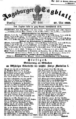 Augsburger Tagblatt Dienstag 27. Mai 1856