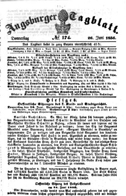 Augsburger Tagblatt Donnerstag 26. Juni 1856