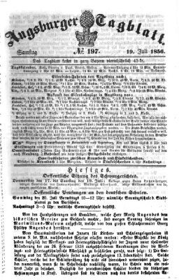Augsburger Tagblatt Samstag 19. Juli 1856