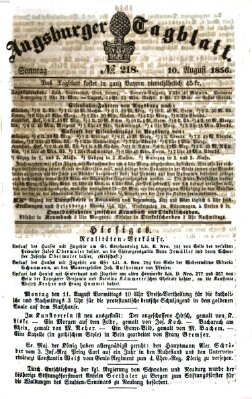 Augsburger Tagblatt Sonntag 10. August 1856