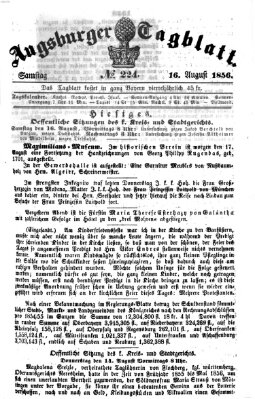 Augsburger Tagblatt Samstag 16. August 1856