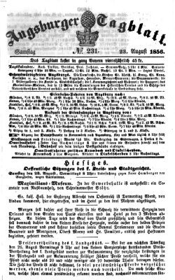 Augsburger Tagblatt Samstag 23. August 1856