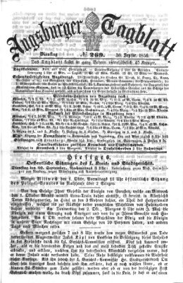 Augsburger Tagblatt Dienstag 30. September 1856
