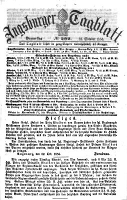 Augsburger Tagblatt Donnerstag 23. Oktober 1856