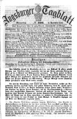 Augsburger Tagblatt Donnerstag 6. November 1856